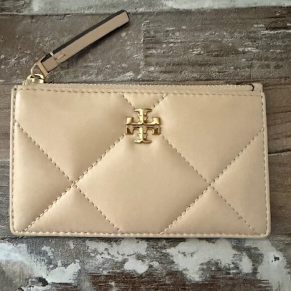 Tory Burch Kira Diamond Quilt Zip Card Case - Picture 1 of 6